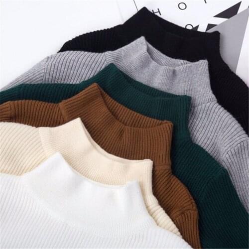 Women Sweaters 2020 Autumn Winter Tops Korean Slim Women Pullover Knitted Sweater Jumper Soft Warm Pull Femme b