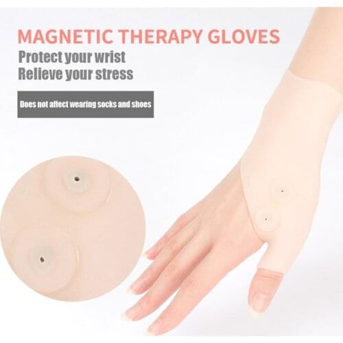 1Pc Arthritis Pressure Corrector Gloves Silicone Gel Therapy Wrist Thumb Support Gloves for Right & Left Hand Relief Pain