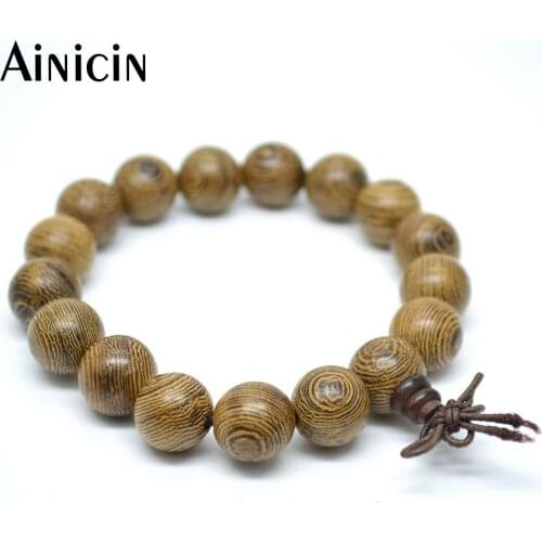 10pcs Door Frame Wood 1.2~1.5mm Mala Prayer Bracelets For Fashion Men and Women Jewelry gift