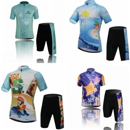2020 Summer Children Girl Bike Clothing Riding Shorts Cycling Jersey kids Road Bicycle Sportwear ropa ciclismo hombre cartoon