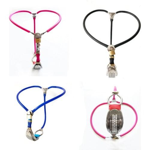 2021 New Chastity cage belt sex slave SM bondage fetish lockable vagina anal lock restraint device adult toys for women