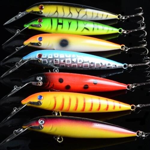 7Pcs/Lot Big Lip Minnow Fish Fishing Lures Lifelike Artificial Hard Baits Crankbait Wobblers Pesca Isca Tackle For Sea Fishing