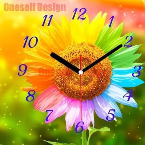 5d diamond painting with clock flower 5d diamond embroidery sale with clock diamond mosaic sale clock decoration home