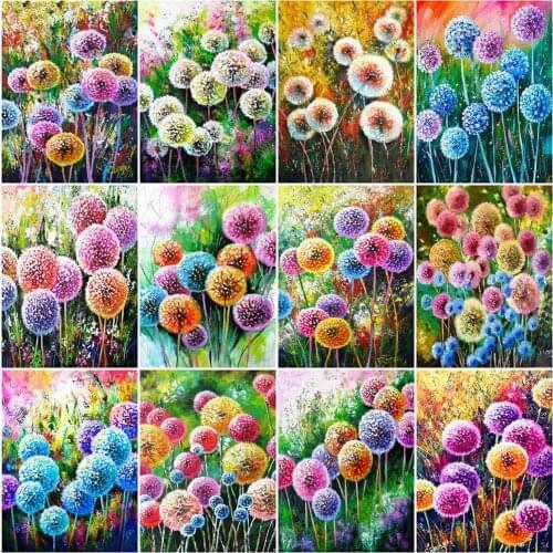 Diy Cross Stitch Diamond Painting Colorful Flower Full Drill Diamond Embroidery Accessories Graffiti Floral Mosaic 5D Home Decor