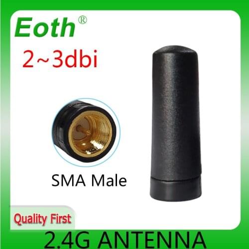 2.4GHz wifi Antenna Wifi 2dbi SMA Male Connector 2.4 ghz antena mini size 2.4G antennas antenne wi fi 2.4G antenas router