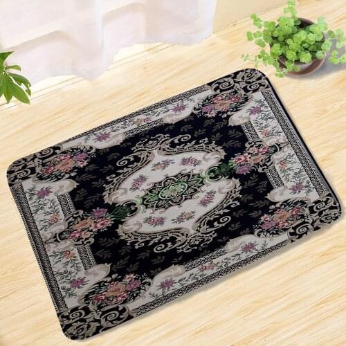 Bohemian Pattern Printing Bath Mat Geometric Flower Texture Foot Mats Toilet Carpets Rug Anti-Slip Bathtub Mat Bathroom Products