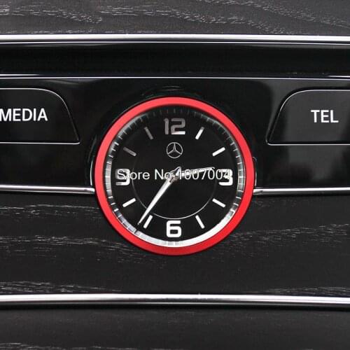 Car Console clock watches decoration ring cover sticker For Mercedes-Benz C Class W205 C180 C200L C260L(2015 2016)