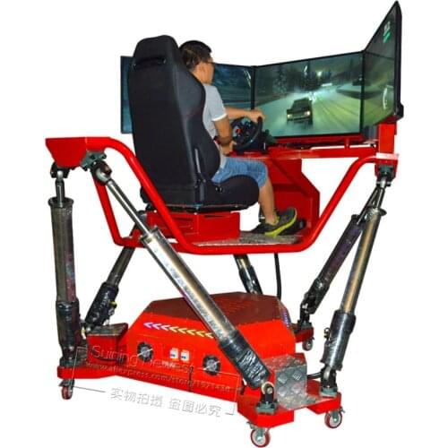 Game Hall Amusement Park Device Equipment 3 Screens HD VR Driving Car 3D Video Arcade Simulator Adult Car Racing Game Machine
