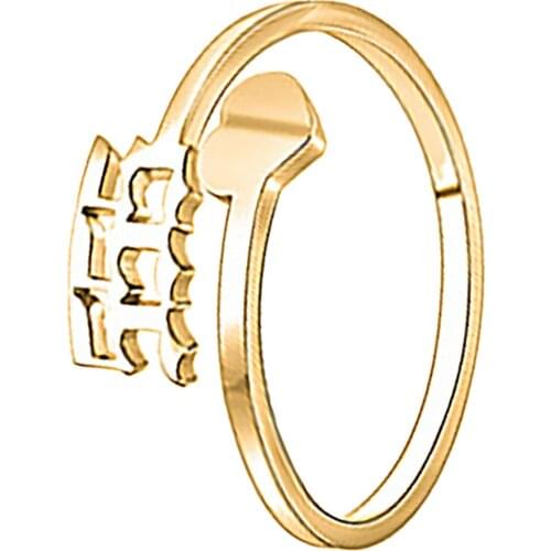 Number Ring Stainless Steel Fashion Number Open Ring Number Fashion classic and minimalist mens and womens ring jewelry
