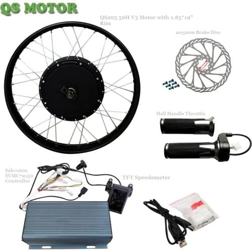 6000W E-Bike Motor Electric Moped Conversion kits QS205 50H V3 Motor Kits