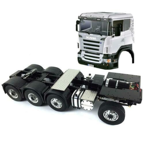 LESU 1/14 Metal 8*8 Chassis Her Sca ABS Cabin RC Tractor Truck Car Motor THZH0318-SMT3
