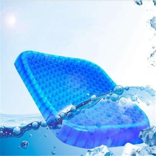 Summer Honeycomb Elastic Gel Cushion For Car Seat Sofa Blue Emulsion Home Office Chair Cover Cool Soft Breathable Pad