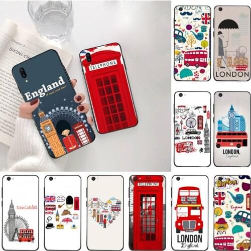 London bus england telephone Phone Case For Vivo Y91c Y17 Y51 Y67 Y55 Y7s Y81S Y19 V17 vivos5