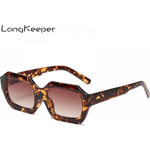 LongKeeper Fashion Irregular Rectangle Sunglasses Women Vintage Gradient Sun Glasses Ladies Square Shades Eyewear zonnebril dame