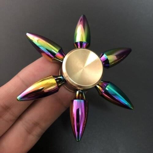 Fidget Copper Spinner Brass Metal Edc Bearing Finger Toys Alloy Hand Gyro For Kids Children Relieve Stress Boys Christmas Gifts