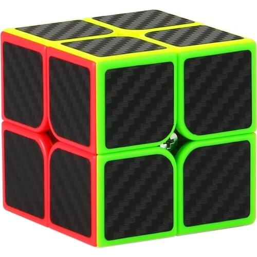 QIYI Carbon Fiber Sticker Speed 2*2*2 Magic Cube Magico 2x2x2 Educational Brain Teaser Educational Toys For Children Adult
