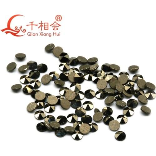 1000pcs for on bag round shape 1mm to 2mm natural marcasite loose stone