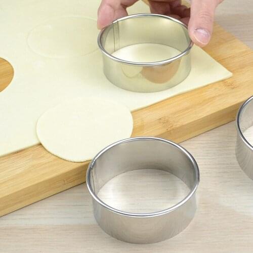 Stainless Steel Dumpling Skin Cutter Maker Mould Cookie Pastry Dough Press Pie Ravioli Wrapper Making Mold Kitchen Cooking Tool
