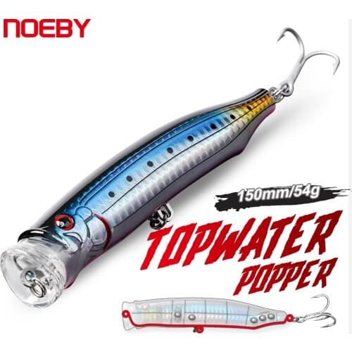 NOEBY Popper Bait 100mm20g 120mm29g 150mm55g Top Water Fishing Lure Isca Artificial Para Pesca Leurre Peche Floating Sea Wobbler