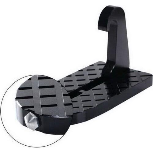 New Pattern Universal Car Door Pedal Aluminum Alloy Black Practical Facilitate Security Foldable Design