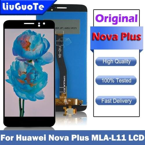 Original For Huawei Nova Plus 5.5 inch Touch Screen TD-LTE MLA-L01 MLA-L11 LCD Display 1920*1080 Digitizer Assembly With Frame