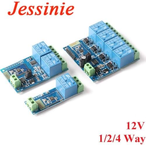 Bluetooth Relay Module 1 2 4 Way Channel DC 12V Internet Smart Remote Control Mobile Phone Switch Wireless Relay Module