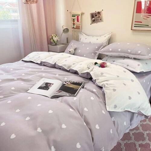 Cute Bed Linen 2 People Duvet Cover Bedding Set Polyester 100% Bed Sheets And Pillowcases Twin Queen King Full Size Home Textile