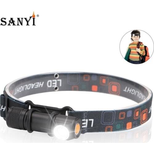 Sanyi XPE LED Headlamp USB Rechargeable Interface Cycling Headlight 3-Mode Magnetic Work Head Torch Camping Fishing Flashlight