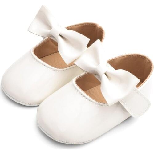 TELOTUNY baby shoes Toddler Kids Baby Girls Patent Leather Cute Bow First Walkers Princess Shoes Hook&Loop Baby Prewalker 2021