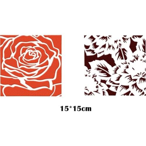 Rose Flower Leaves Painting Template Stencils For Decor DIY Scrapbooking Embossing Accessories Office School Supplies Reusable