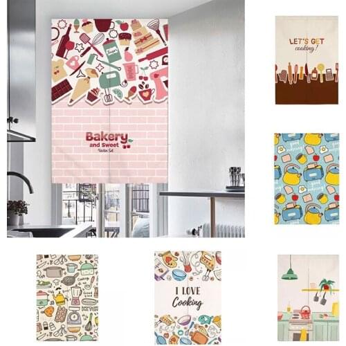 Doorway Hanging Curtain Creative Kitchen Door Curtain Cupboard Shelter Curtain Cotton Linen Half Panel Curtain Home Decoration