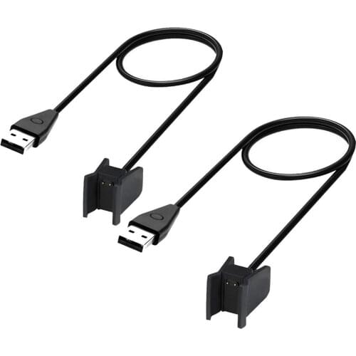 For Fitbit Alta HR Charger with Reset Button Replacement USB Charger Charging Cable for Fitbit Alta HR Fitness Smart Watch, Bl