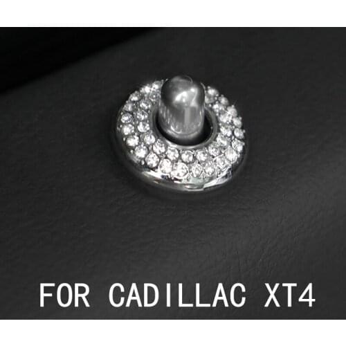 Car Rear Door Lock Guard Cover door mention cover Panel frame Diamond Sticker For Cadillac XT4 Interior decoration Accessories