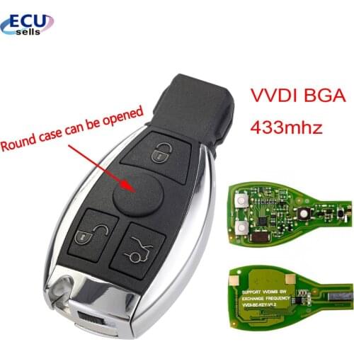 1pc /5pcs /10pcs X Xhorse VVDI BE Key Pro Improved Version with Smart Key Shell 3 Button for Mercedes Benz Complete Key Package