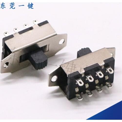 10PCS SS-23H25 High current toggle switch DIP 3 position 8 pin 2P3T slide switch pin with hole