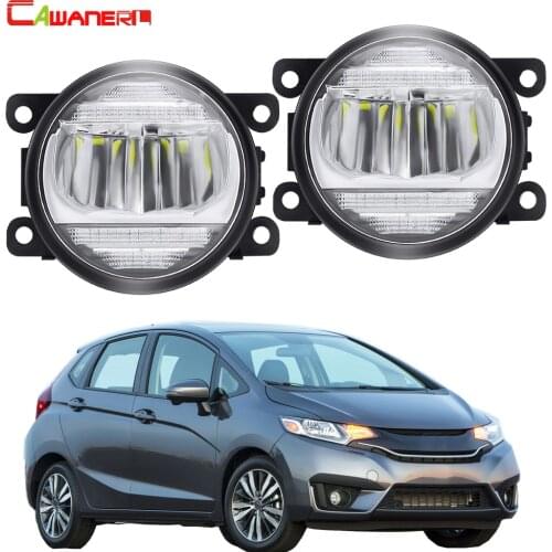 2in1 Fog Light + Daytime Running Lamp 30W 8000LM Car Front Bumper LED Fog Light DRL H11 12V For Honda Fit 2015 2016 2017 2018