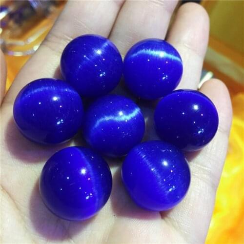 7pcs Beautiful Cat Eye Crystal Dark blue ball multi-color Seven star array home decoration 20mm