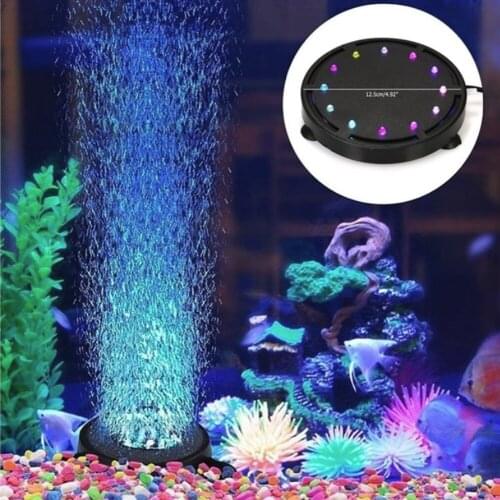 Aquarium Led Lighting Round Shape Fishbowl Colorful 110-240V Waterproof LED Air Bubble Light Fish Tank Decoration 50/60HZ