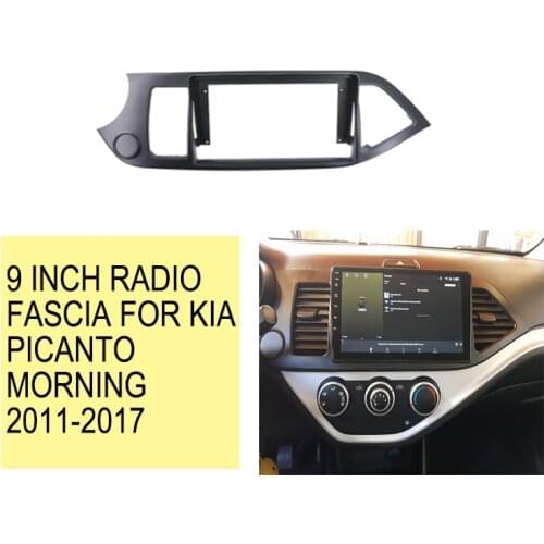 Double Din Car Radio Fascia for Kia Picanto / Morning Stereo Dash Kit Fit Installation Trim Facia Face Plate Panel DVD Frame
