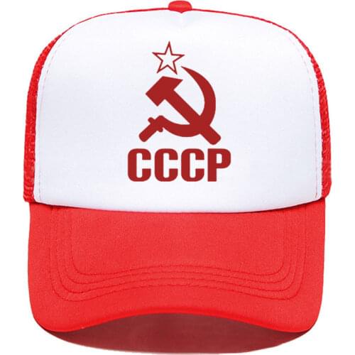 CCCP T Shirts Men USSR Soviet Union Baseball Cap Moscow Russia Women Men Unisex Parent-child Hats Mesh Visor Outdoor Sun Hat