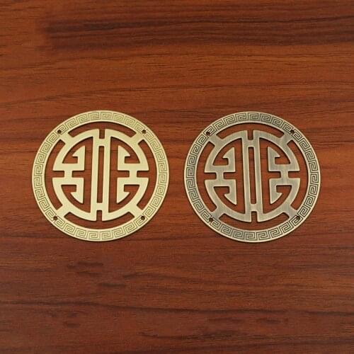 Chinese Antique Copper Decorative Corner Brackets Brass Decorative Protectors Crafts For Furniture Hardware Corner Cover