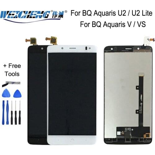 For BQ Aquaris U2 / U2 Lite For BQ Aquaris V / VS LCD Display Touch Screen Assembly 100% working well LCD Panel Tactil
