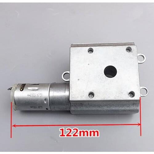 DC12V Worm Gear Reduction Motor 0.5A 7-shaped Forward and Reverse DC Motor High Speed Turbo Geared Motor with Ball Bearing