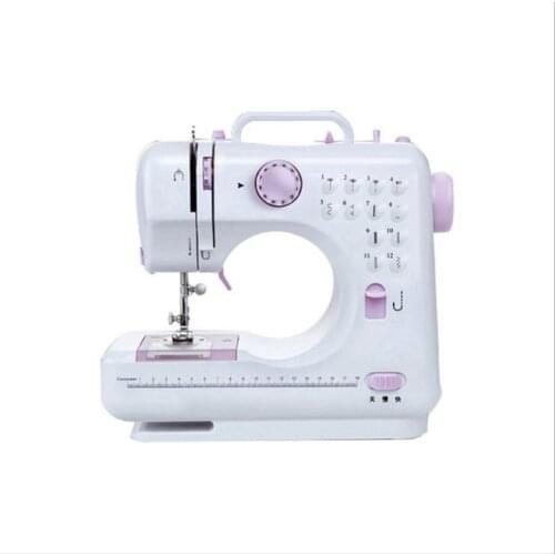 Electric Sewing Machine Household Mini Manual Small With Multiple StitchPortable Multifunction Luminous Foot Pedal Lock Needl