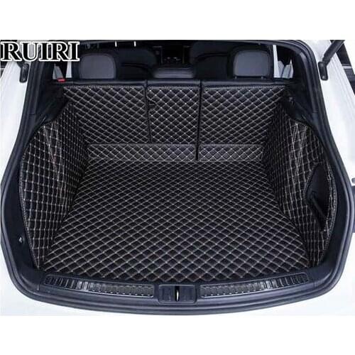 Good quality! Full set car trunk mats for Porsche Cayenne 957 2010-2006 waterproof boot carpets cargo liner mat for Cayenne 2007