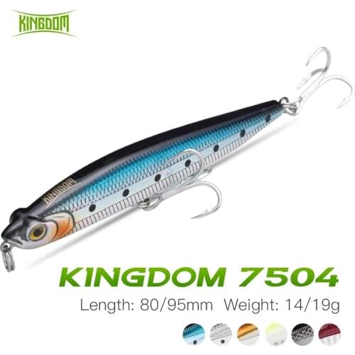 Kingdom Fishing Lure Sinking Pencil 70/80/95mm Wobblers Artificial Hard Bait Saltwater Swimbait Crankbait Lure For Bass Fishing