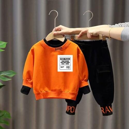 Baby boy Clothes Suits Causal Baby Girls Boys Clothing Sets Children Suits Clothes 2 Pieces Sweatshirts Sports Pants Kids Set