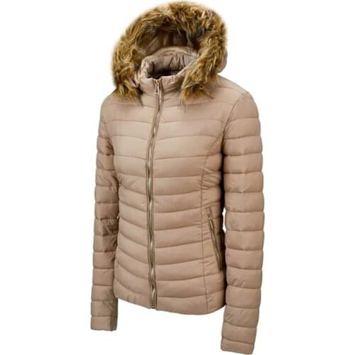 Winter Jacket Women 2020 Fashion Padded Parka Jacket Fur Hooded Solid Thick Warm Jackets Coats Female Hoodies Windbreak Outwear