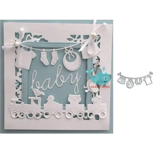 Baby clothesline craft Metal Cutting Dies Scrapbooking Stencil for Album Paper DIY Gift Card Decoration Embossing Dies New 2019