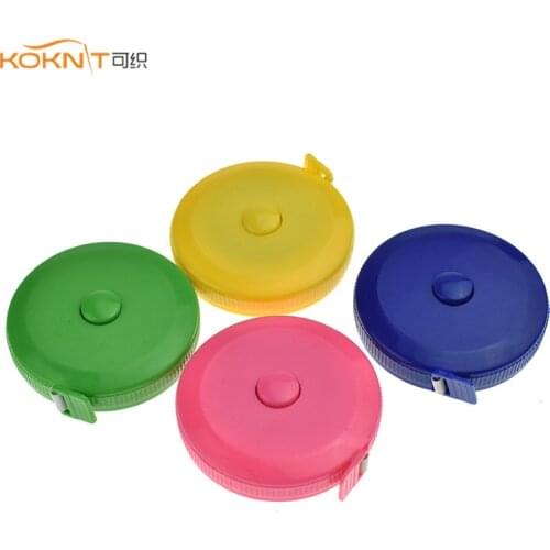 KOKNIT 1.5m Mini Lovely Pocket Plastic Round Tape Measure Ruler Sewing Random Color